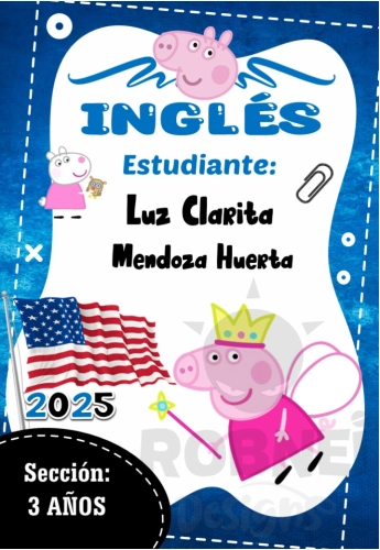Peppa Pig Azul Ingles